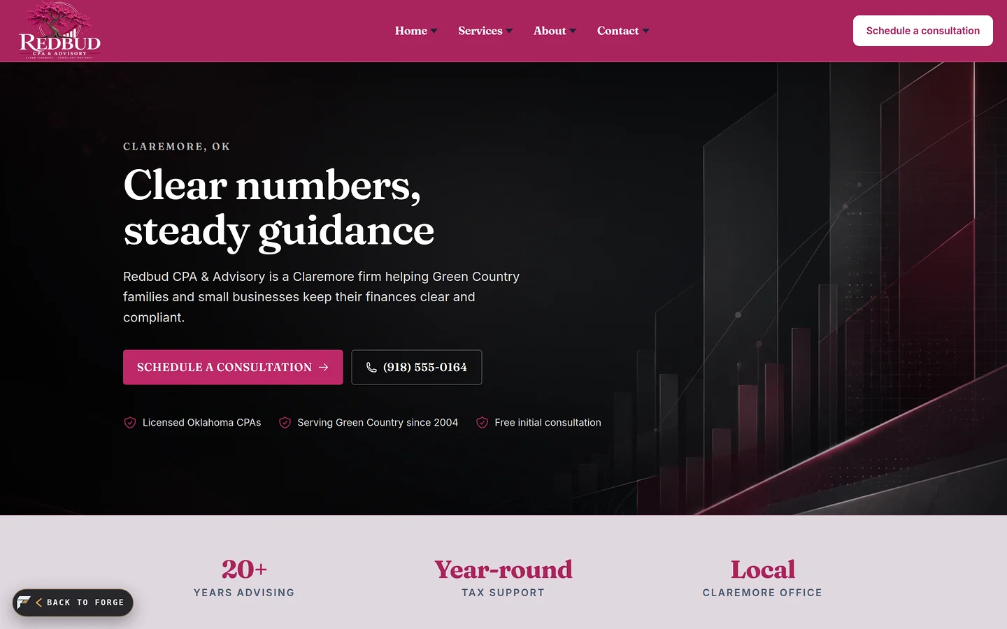 Redbud CPA sample website